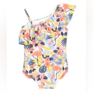 Rufflebutts Tropical Flamingo Swimsuit